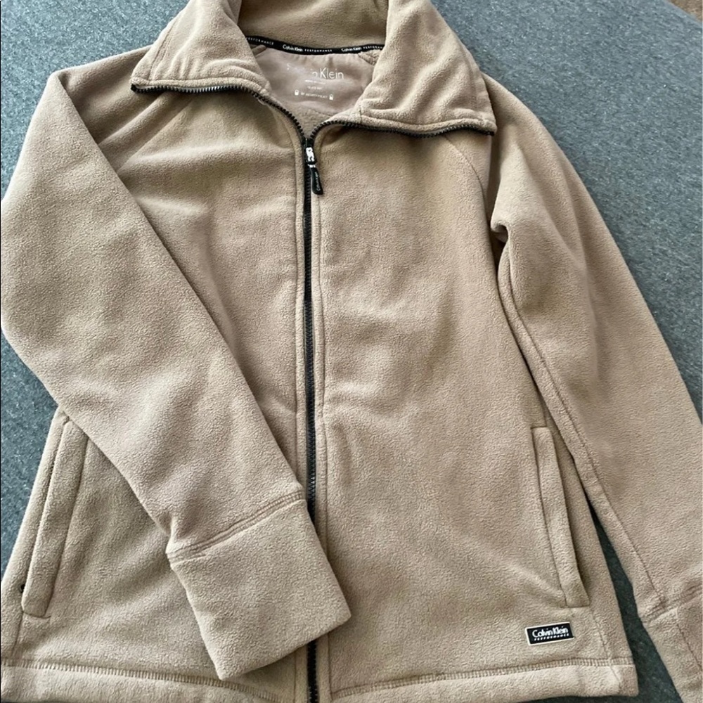 Calvin Klein brown zip up jacket - Picture 2 of 3